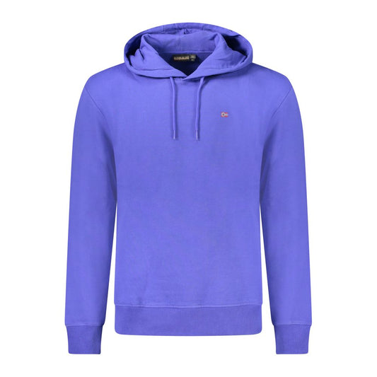 Hooded Sweatshirt Hoodie by Napapijri for men in cotton polyester blue & signature showcases a city-ready silhouette, artfully detailed with a signature hooded neckline and for a city-ready finish.