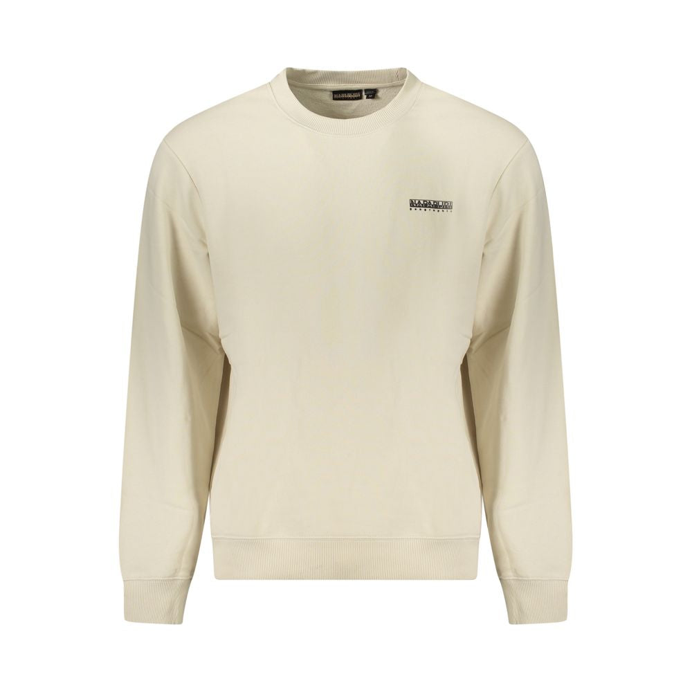 Sweatshirt by Napapijri for men in cotton beige & print features a unrivaled silhouette with a refined crew neckline and unrivaled detailing for a sophisticated look.