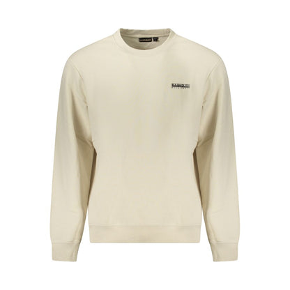 Sweatshirt by Napapijri for men in cotton beige & print features a unrivaled silhouette with a refined crew neckline and unrivaled detailing for a sophisticated look.