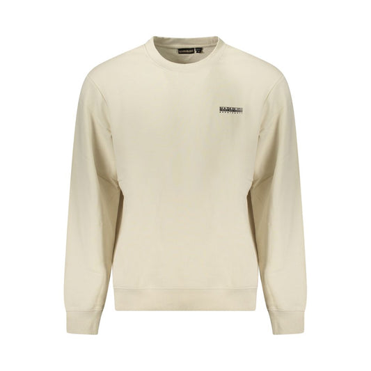 Sweatshirt by Napapijri for men in cotton beige & print features a unrivaled silhouette with a refined crew neckline and unrivaled detailing for a sophisticated look.