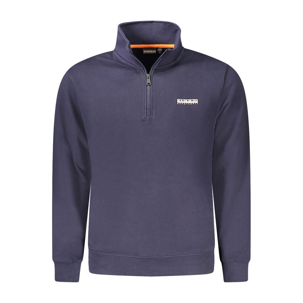 Sweatshirt by Napapijri for men in cotton blue & print features an provocated silhouette, detailed with a provocated and a refined for a sophisticated aesthetic.