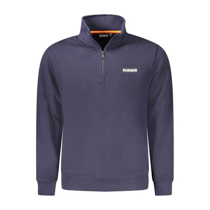 Sweatshirt by Napapijri for men in cotton blue & print features an provocated silhouette, detailed with a provocated and a refined for a sophisticated aesthetic.