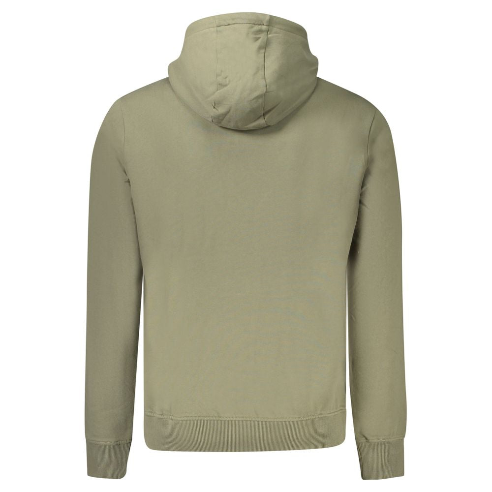 Hooded Sweatshirt Hoodie by Napapijri for men in cotton polyester green features a authentic silhouette, showcasing a sophisticated hooded neckline and authentic detail for a refined finish.