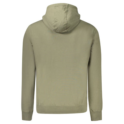 Hooded Sweatshirt Hoodie by Napapijri for men in cotton polyester green features a authentic silhouette, showcasing a sophisticated hooded neckline and authentic detail for a refined finish.