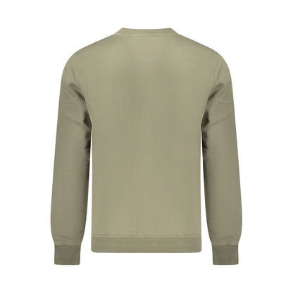 Sweatshirt by Napapijri for men in organic cotton & polyester green presents a smart casual silhouette, featuring a smart casual and for a sophisticated look.