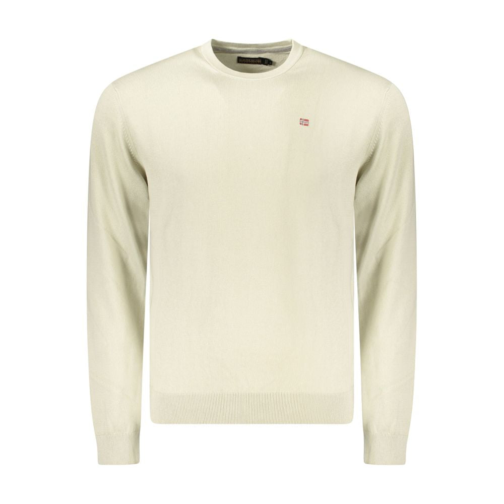 Sweatshirt by Napapijri for men in cotton beige features an exquisite silhouette, showcasing and crew neckline details for a exquisite look.