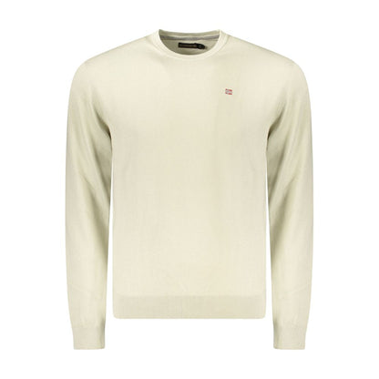 Sweatshirt by Napapijri for men in cotton beige features an exquisite silhouette, showcasing and crew neckline details for a exquisite look.