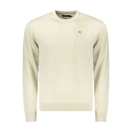 Sweatshirt by Napapijri for men in cotton beige features an exquisite silhouette, showcasing and crew neckline details for a exquisite look.