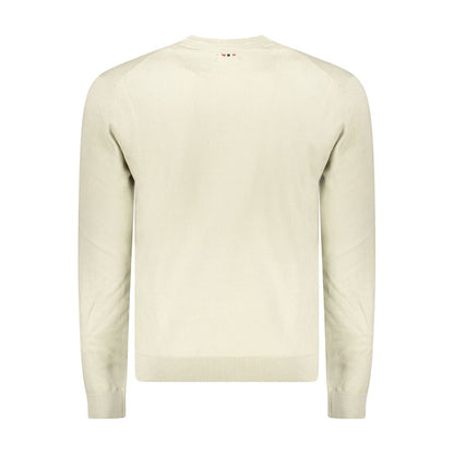 Sweatshirt by Napapijri for men in cotton beige showcases a slouchy chic silhouette, artfully detailed with a slouchy chic and for a slouchy chic finish.