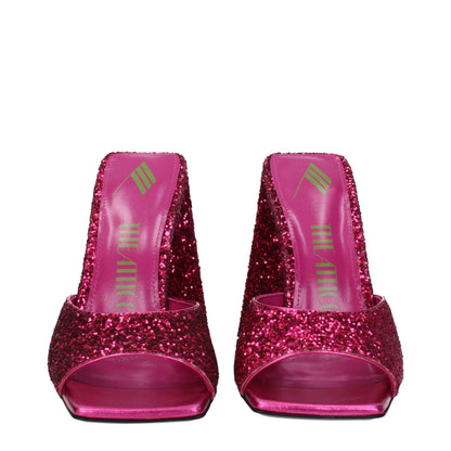 Very-High-Heel Platform Sandals by The Attico for women in leather & plastic fuchsia & pink showcases a sculptural silhouette as Women's Leather & Plastic Very-High-Heel Platform Sandals, defined by a sculptural high-heel platform 11-5-cm-heel very-high-heel and sculptural open toe style for a sculptural look.