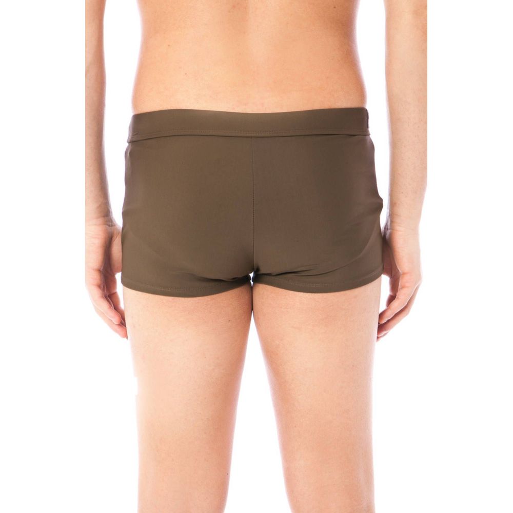 Swim Briefs by Datch for men in elastane green showcases a riviera-ready silhouette, expertly capturing the riviera-ready essence of the Men's Elastane Swim Briefs design with a refined and riviera-ready finish.