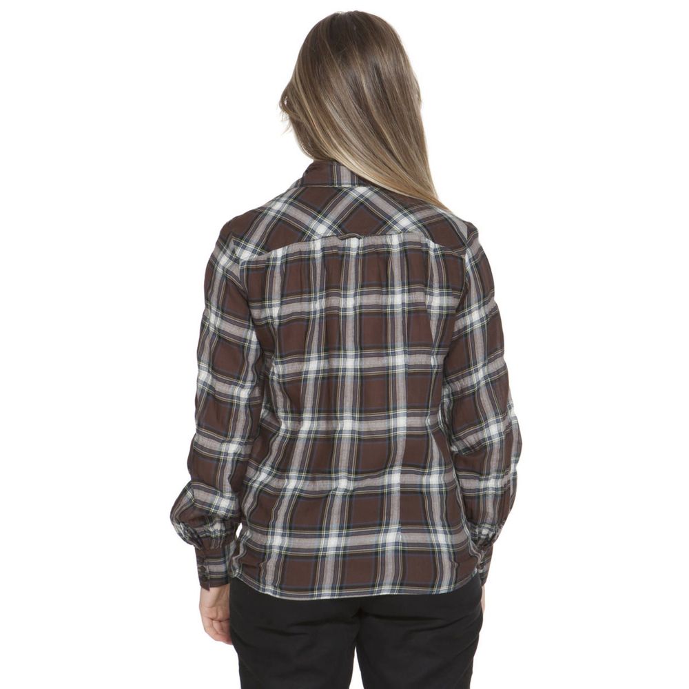 Shirt by Gant for women in cotton brown showcases a sublime silhouette, artfully detailed with a sublime and for a sophisticated, sublime finish.