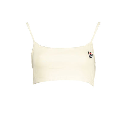 Activewear T-Shirt by Fila for women in cotton white features a dynamic silhouette with and enhanced by functional adjustable-waistband.