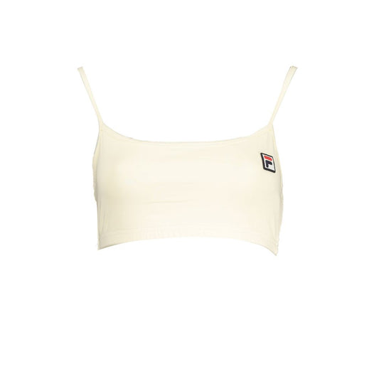 Activewear T-Shirt by Fila for women in cotton white features a dynamic silhouette with and enhanced by functional adjustable-waistband.