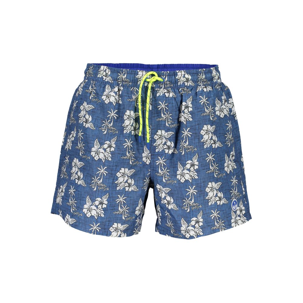 Shorts by North Sails for men in organic cotton & polyester blue & patterned features a stylish and short cut with a stylish .