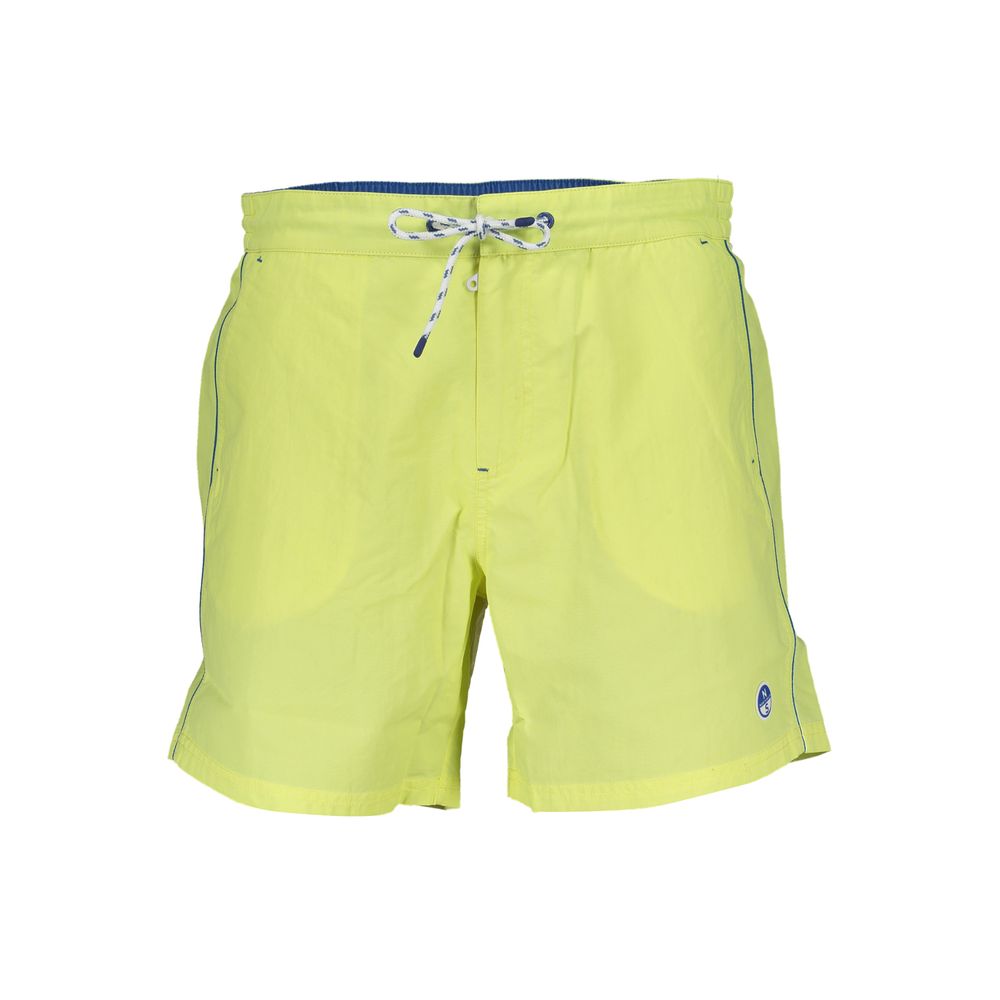 North Sails Men's Organic Cotton & Polyester Swim Shorts - Green Print