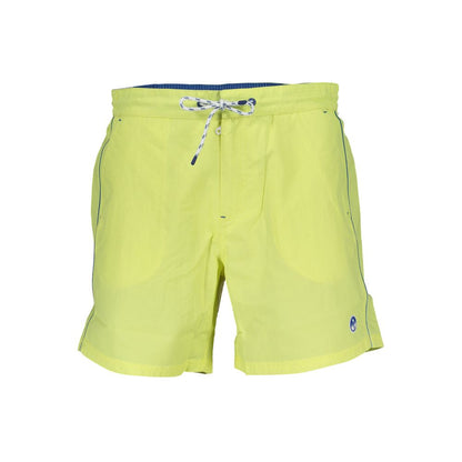 North Sails Men's Organic Cotton & Polyester Swim Shorts - Green Print