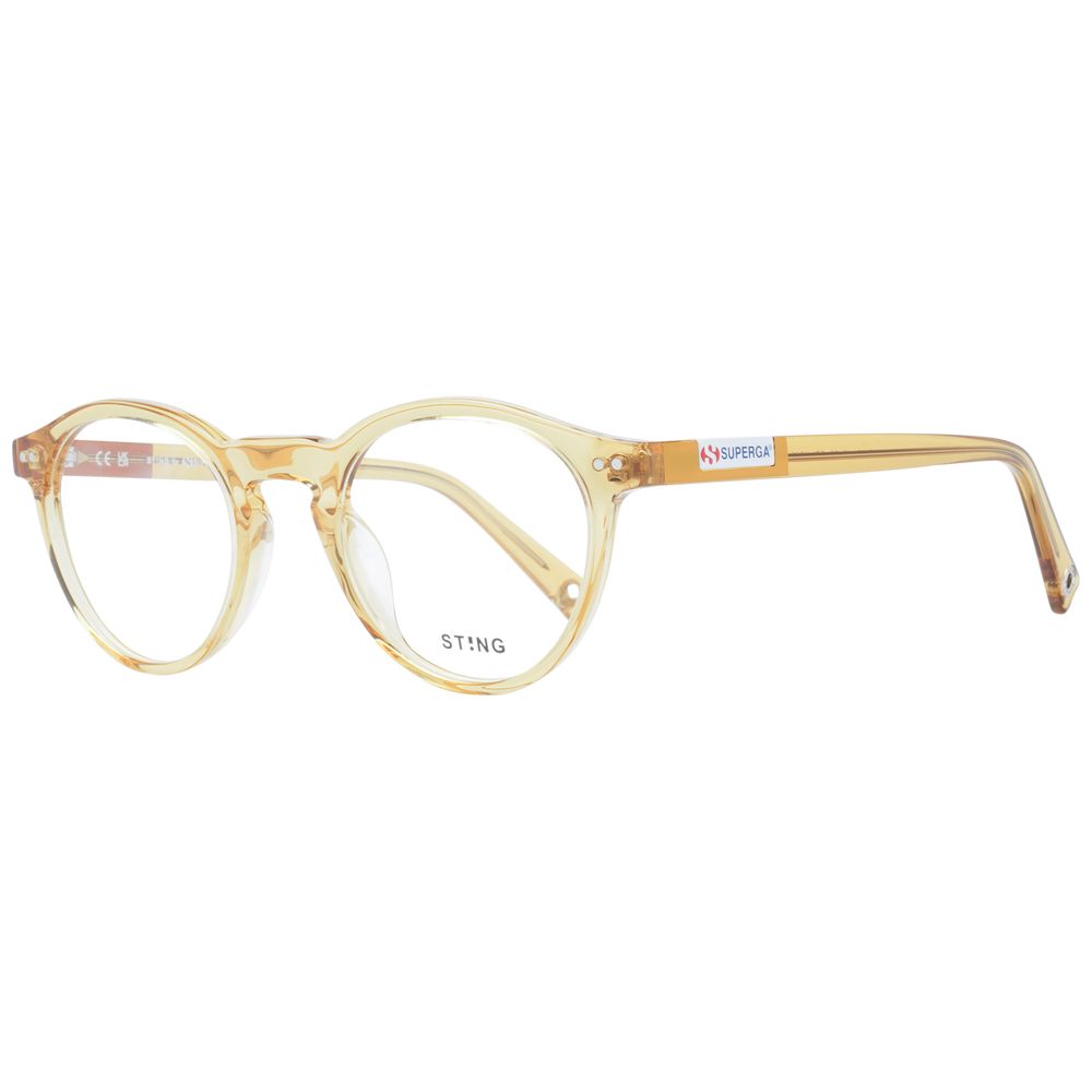 Sunglasses by Sting for unisex in brown features a sumptuous silhouette, showcasing a sumptuous full-rim panto frame design in brown coloured frame with high-performance polarized mirrored category-3-dark-tint lens.