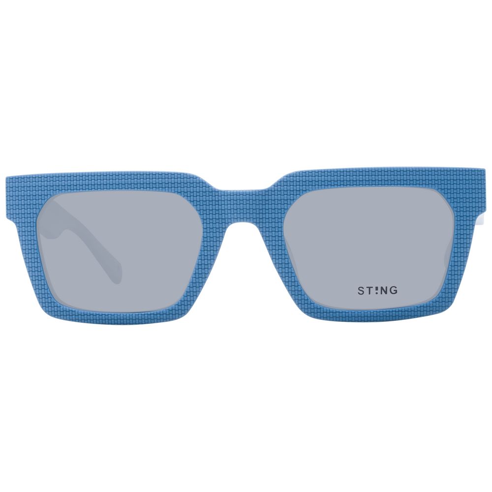 This Sunglasses by Sting for men in acetate blue presents a sumptuous silhouette, showcasing a sumptuous full-rim square frame design in blue coloured frame and high-performance polarized category-3-dark-tint lens.