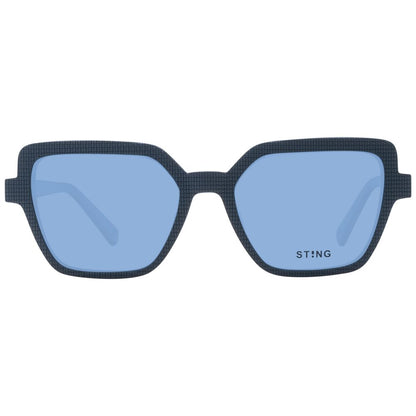 Sunglasses by Sting for men in acetate blue features a sumptuous silhouette, showcasing a sumptuous rectangle full-rim frame design in blue coloured frame with high-performance polarized category-2-medium-tint lens.