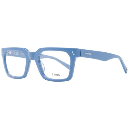 Sunglasses by Sting for men in and blue featuring an opulent full-rim square frame design with a sophisticated blue coloured frame finish and high-performance polarized category-3-dark-tint lens.