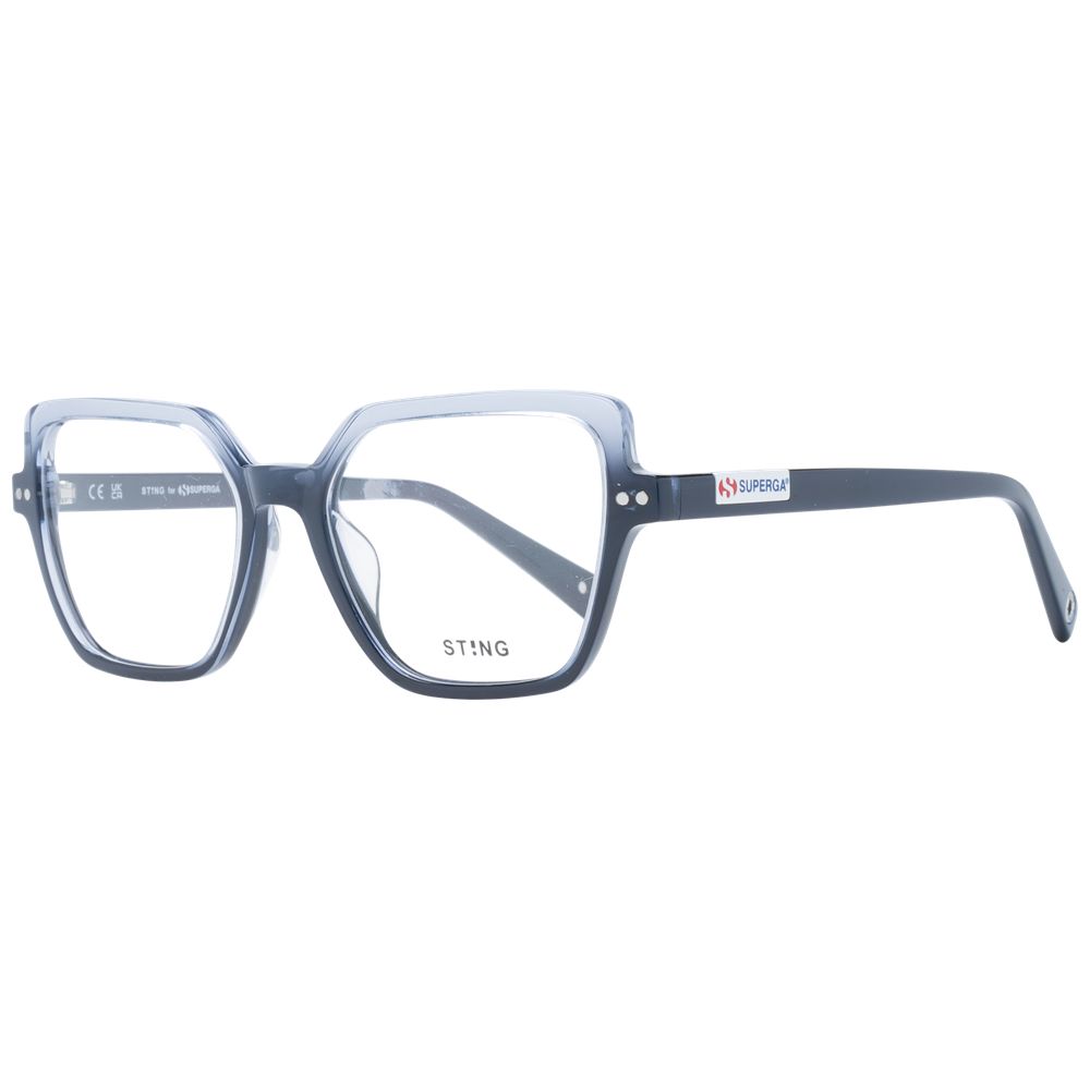 Sunglasses by Sting for men in and blue featuring an opulent rectangle full-rim frame design with a sophisticated blue coloured frame finish and high-performance polarized category-2-medium-tint lens.