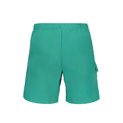 Short Trousers by Fila for men in polyamide green & print showcases an effortlessly refined silhouette, meticulously detailed with a effortlessly refined , a effortlessly refined , and a short for a refined finish.