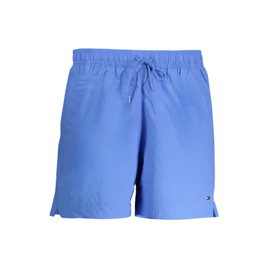 Swim Shorts by Tommy Hilfiger for men in nylon blue features an glamourous silhouette from the Men's Nylon Swim Shorts collection, highlighting a refined fit and glamourous cut for a premium poolside look.