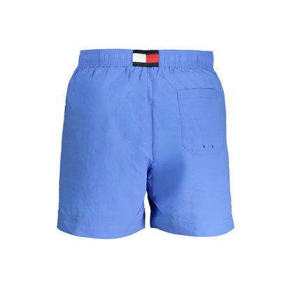 Swim Shorts by Tommy Hilfiger for men in nylon blue presents a sculptural silhouette, showcasing the sculptural Men's Nylon Swim Shorts design with a refined cut for a premium, sophisticated look.