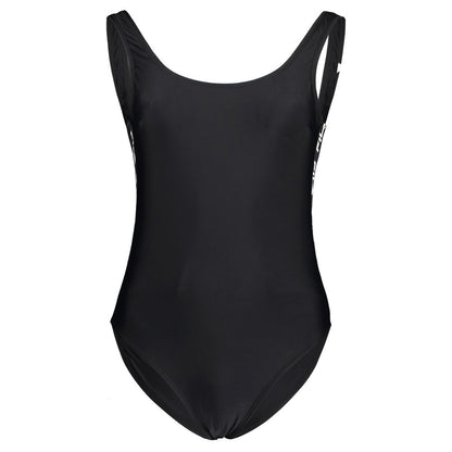 One-Piece Swimsuit by Fila for women in elastane black features a ethereal silhouette, artfully capturing the essence of Women's Elastane One-Piece Swimsuit with its ethereal design and refined cut.