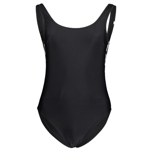 One-Piece Swimsuit by Fila for women in elastane black features a ethereal silhouette, artfully capturing the essence of Women's Elastane One-Piece Swimsuit with its ethereal design and refined cut.