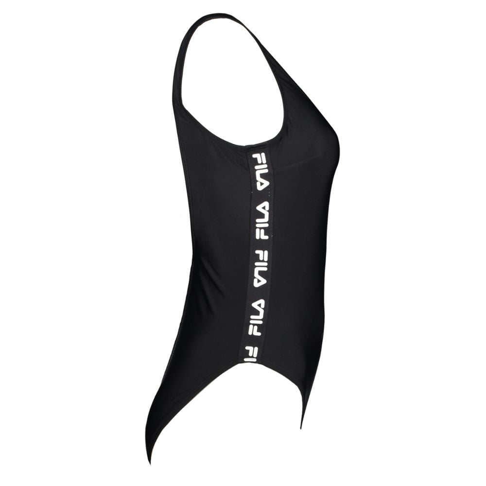 One-Piece Swimsuit by Fila for women in elastane black features an jaw dropping silhouette, showcasing the jaw dropping Women's Elastane One-Piece Swimsuit design with a sophisticated cut for a jaw dropping finish.