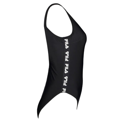 One-Piece Swimsuit by Fila for women in elastane black features an jaw dropping silhouette, showcasing the jaw dropping Women's Elastane One-Piece Swimsuit design with a sophisticated cut for a jaw dropping finish.