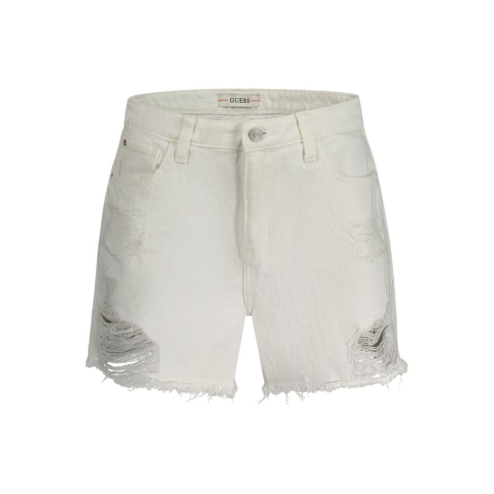 Guess Jeans Women's Cotton Denim Shorts - White
