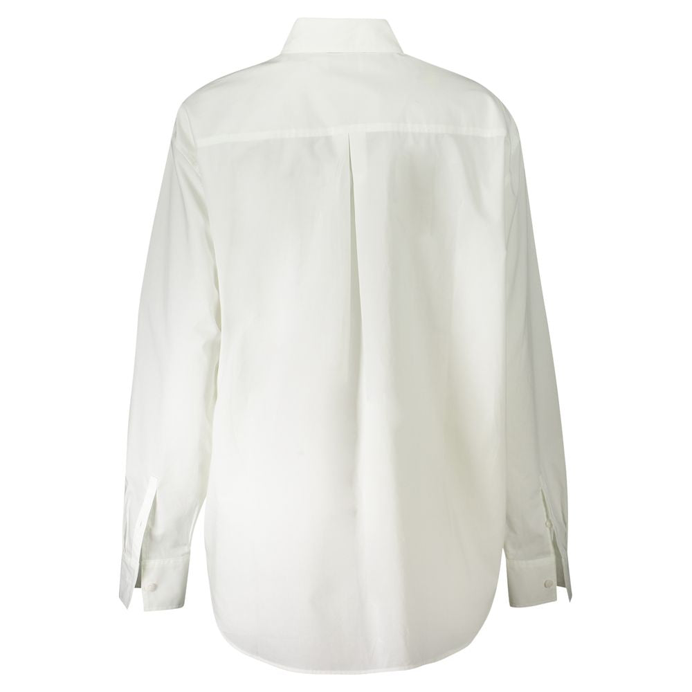 Dress Shirt by Calvin Klein for women in cotton white, featuring a nuanced and nuanced for a sophisticated finish.