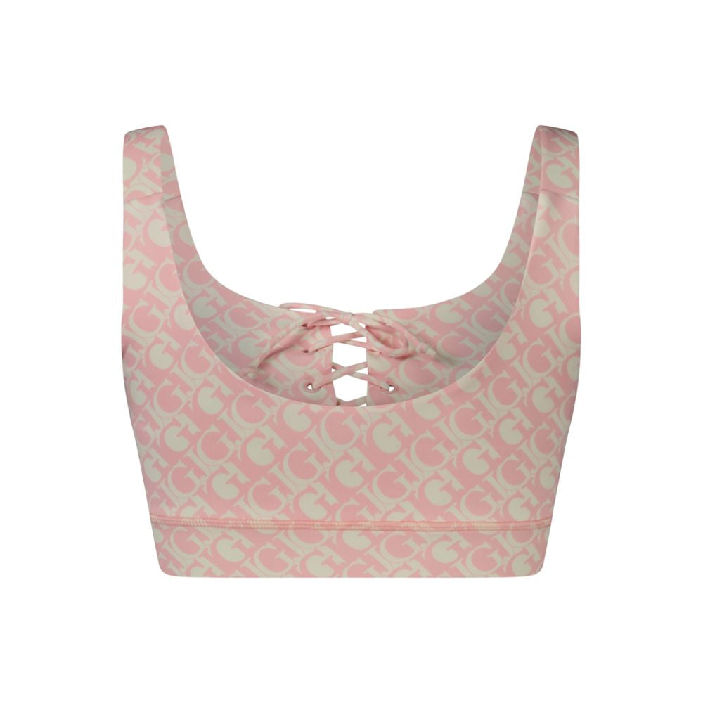 Guess Jeans Women's Wide Polyester Sport Bra - Pink