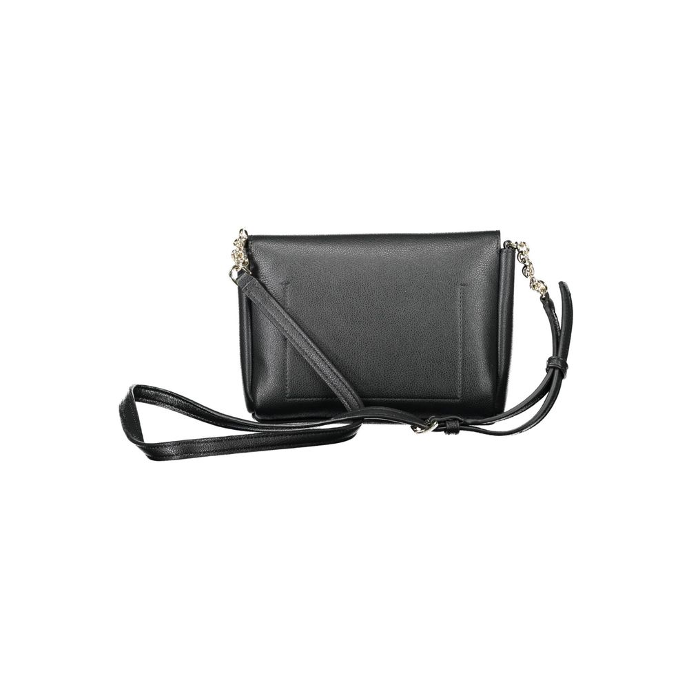 Shoulder Bag by Calvin Klein for women in polyethylene black features a effortless chic silhouette with a secure snap, ample internal-pockets, and versatile shoulder-strap & adjustable-strap for a effortless chic finish.