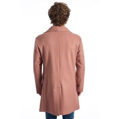 Roberto Pepe Luxury Multicolor Wool Coat