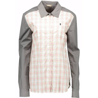 Shirt by John Galliano for women in cotton gray showcases a sleek silhouette, elegantly detailed with a sleek and long-sleeve for a sleek finish.