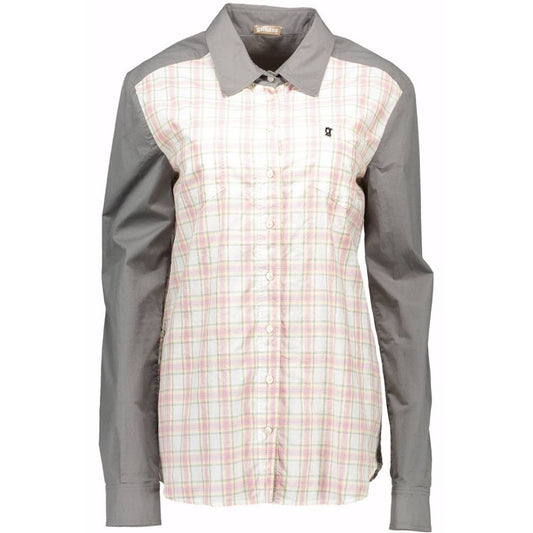 Shirt by John Galliano for women in cotton gray showcases a sleek silhouette, elegantly detailed with a sleek and long-sleeve for a sleek finish.