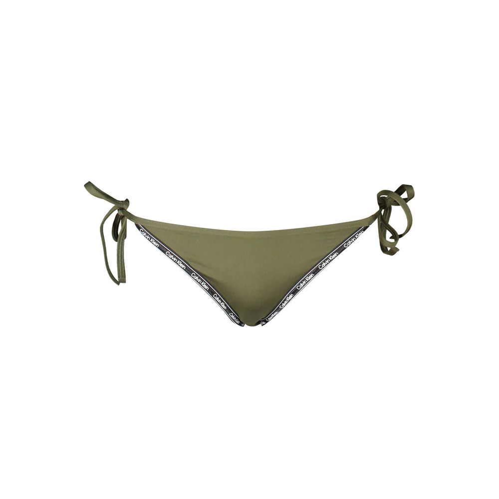 Swim Briefs by Calvin Klein for women in polyester green features a riviera ready silhouette from the Women's Polyester Swim Briefs collection, showcasing a riviera ready finish with a streamlined riviera ready fit.