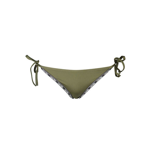 Swim Briefs by Calvin Klein for women in polyester green features a riviera ready silhouette from the Women's Polyester Swim Briefs collection, showcasing a riviera ready finish with a streamlined riviera ready fit.