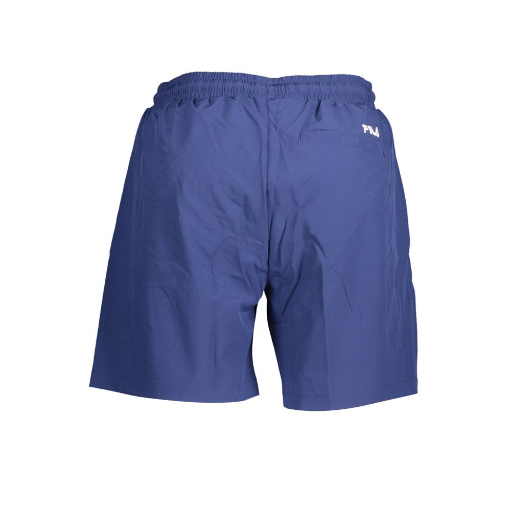 Short Trousers by Fila for men in polyester blue features an sartorial luxe and short, defined by a sartorial luxe for a sophisticated, premium silhouette.
