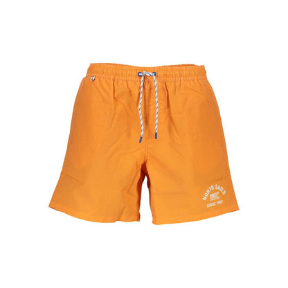 Shorts by North Sails for men in polyester orange features a sharp silhouette, meticulously detailed with a sharp , a short cut, and a sophisticated .