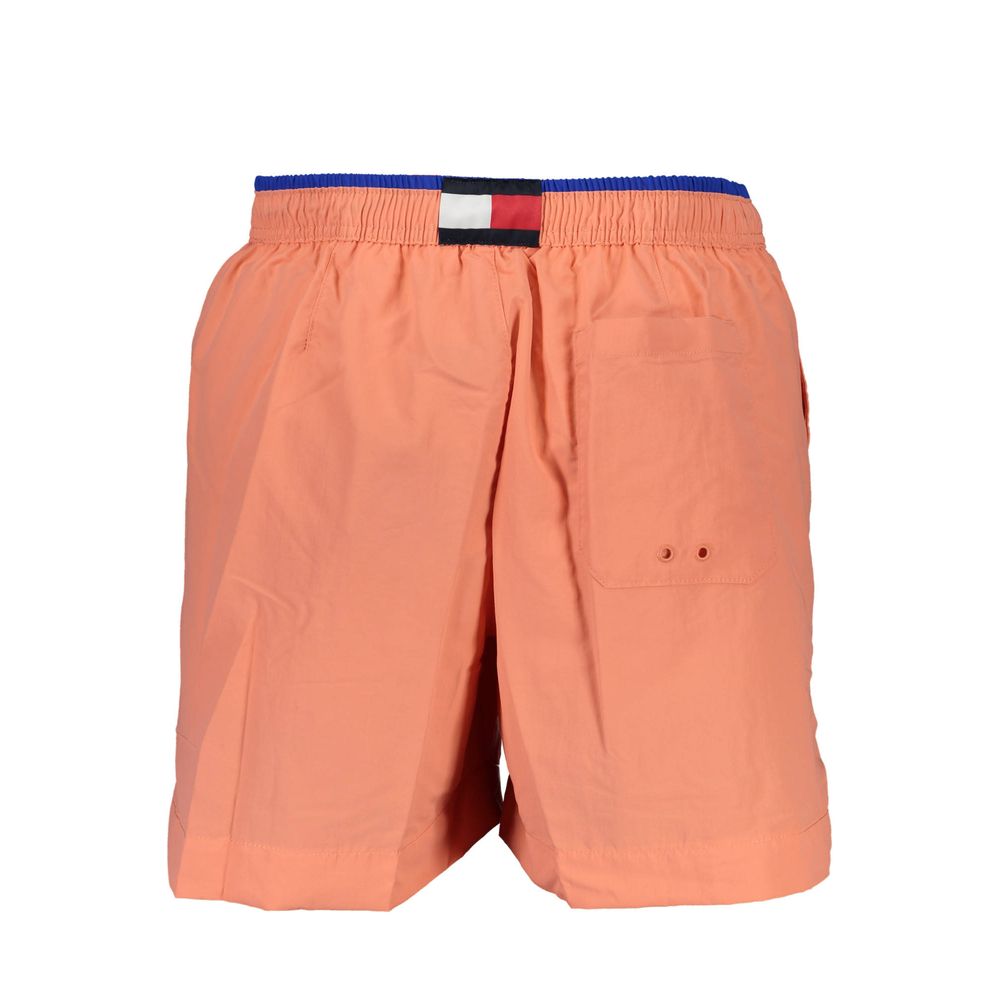 Shorts by Tommy Hilfiger for men in nylon pink features an modern regular-fit and modern short with a to create a sophisticated, modern silhouette for the modern wardrobe.