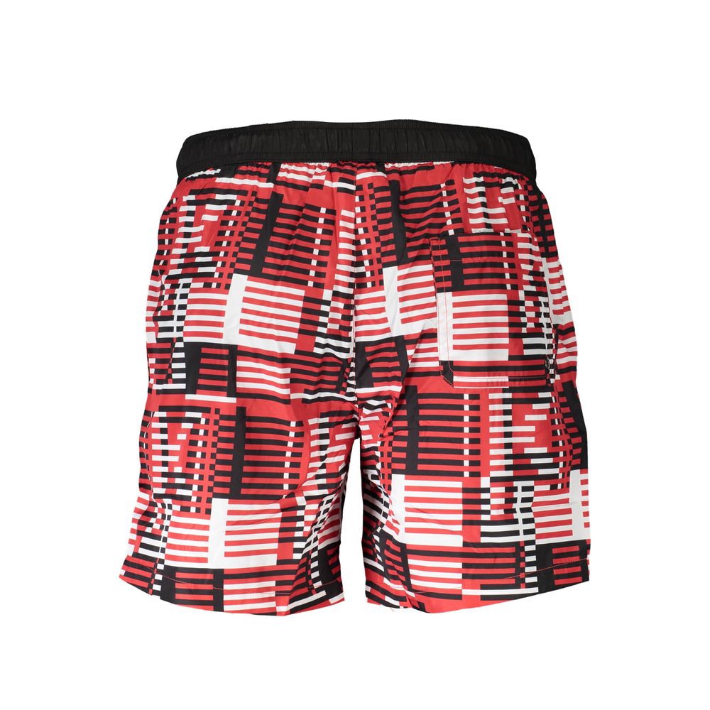 Shorts by Karl Lagerfeld for men in polyester red features a tailored silhouette with a short and .