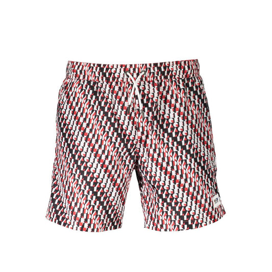 Swim Shorts by Karl Lagerfeld for men in polyester black features an dramatic silhouette that defines the luxurious aesthetic and refined cut of the Men's Polyester Swim Shorts.