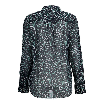 Shirt by Gant for women in cotton blue features an architectural silhouette with a refined and elegant for a architectural look.