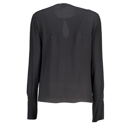 Shirt by Patrizia Pepe for women in viscose black presents a discerning silhouette, showcasing a sophisticated and for a truly discerning finish.