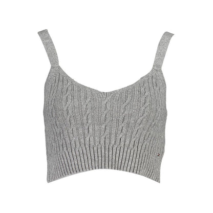 Tank Top by Tommy Hilfiger for women in cotton gray showcases a streamlined Women's Cotton Tank Top design with a streamlined sleeveless and .